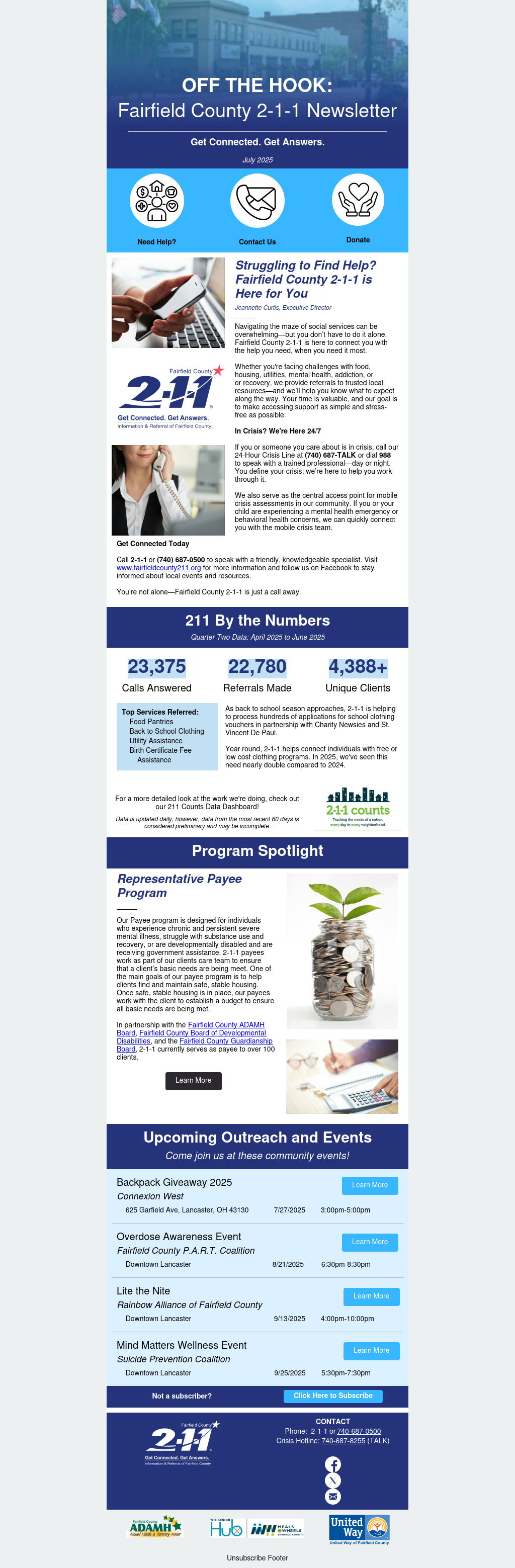 general help from fairfield 2-1-1